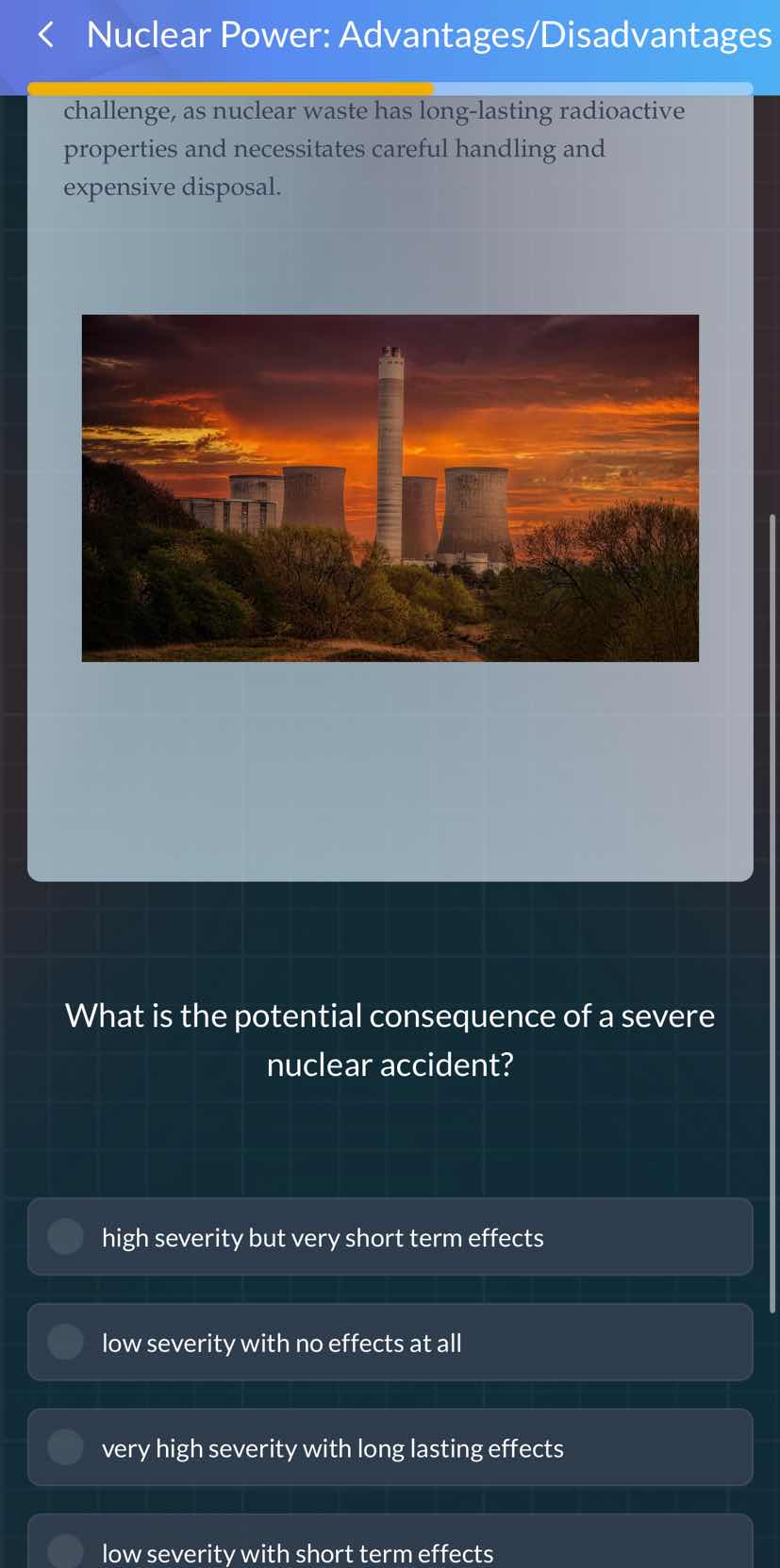 nuclear power: advantages/disadvantages challenge, as nuclear waste has…