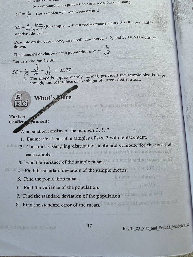 be computed when population variance is known using ( se = \frac{sigma}…
