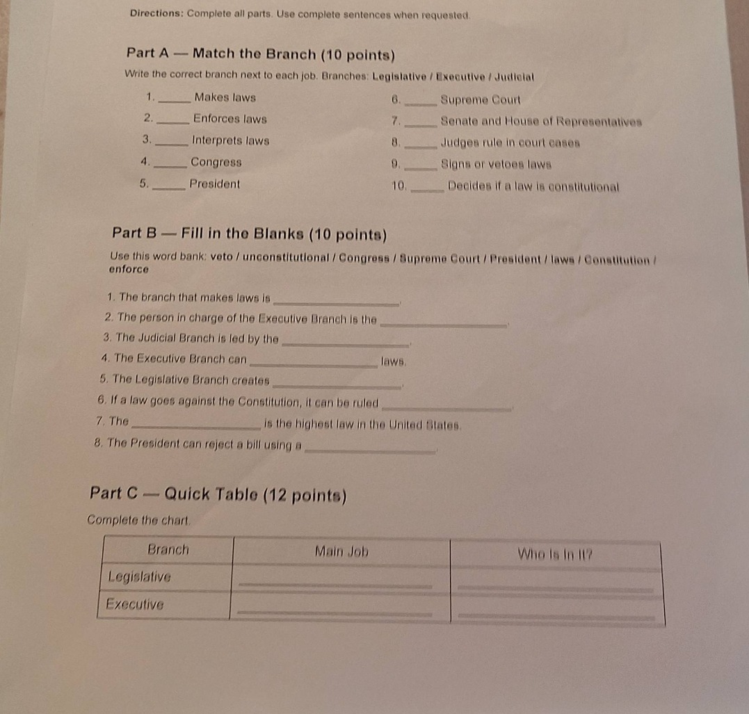 directions: complete all parts. use complete sentences when requested. …