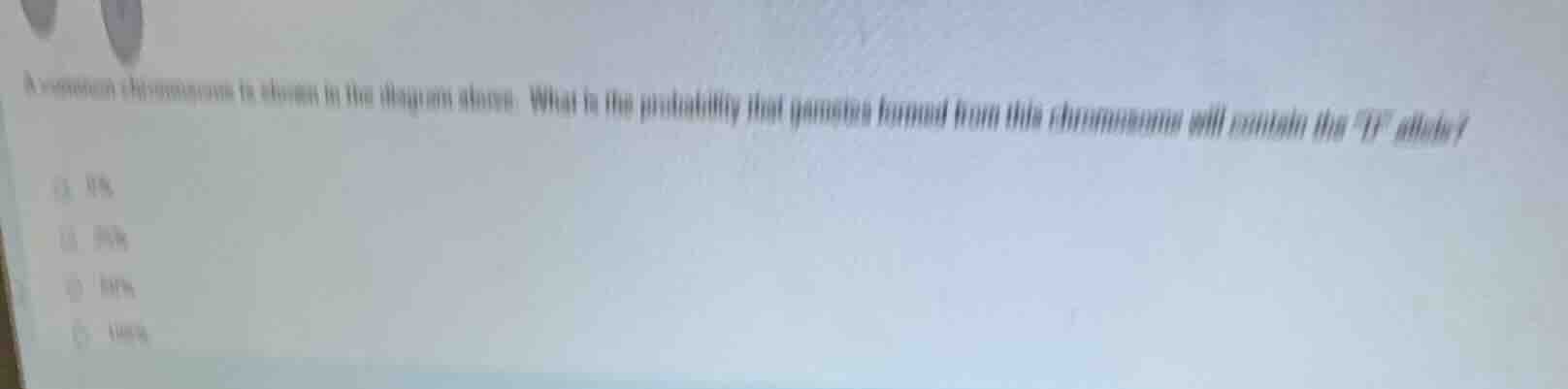 a certain chromosome is shown in the diagram above. what is the probabi…