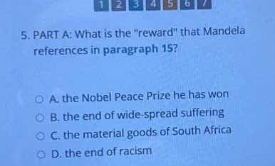 5. part a: what is the eward\ that mandela references in paragraph 15? …