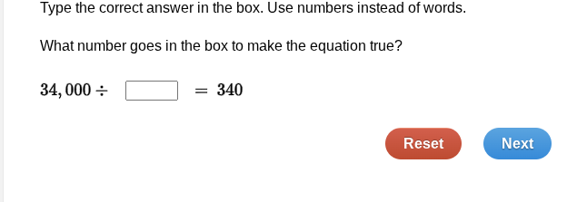 type the correct answer in the box. use numbers instead of words. what …