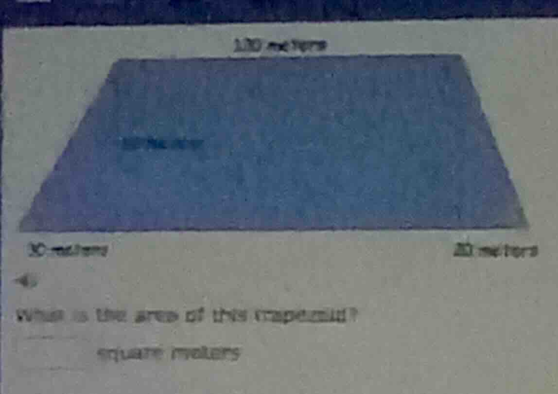 what is the area of this trapezoid? square meters