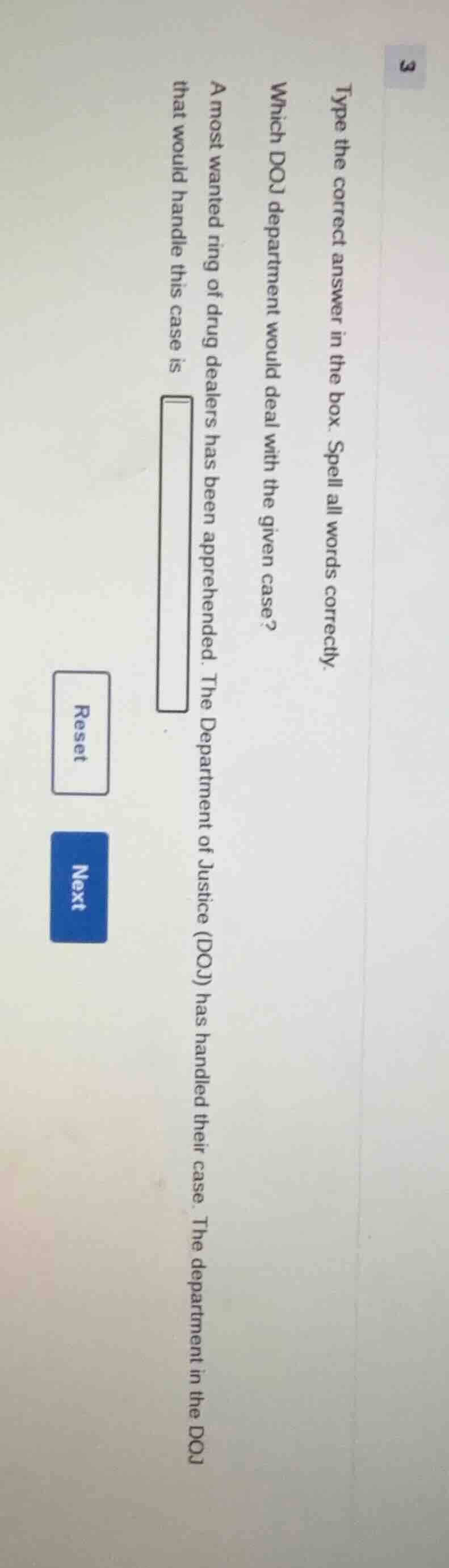 type the correct answer in the box. spell all words correctly. which do…