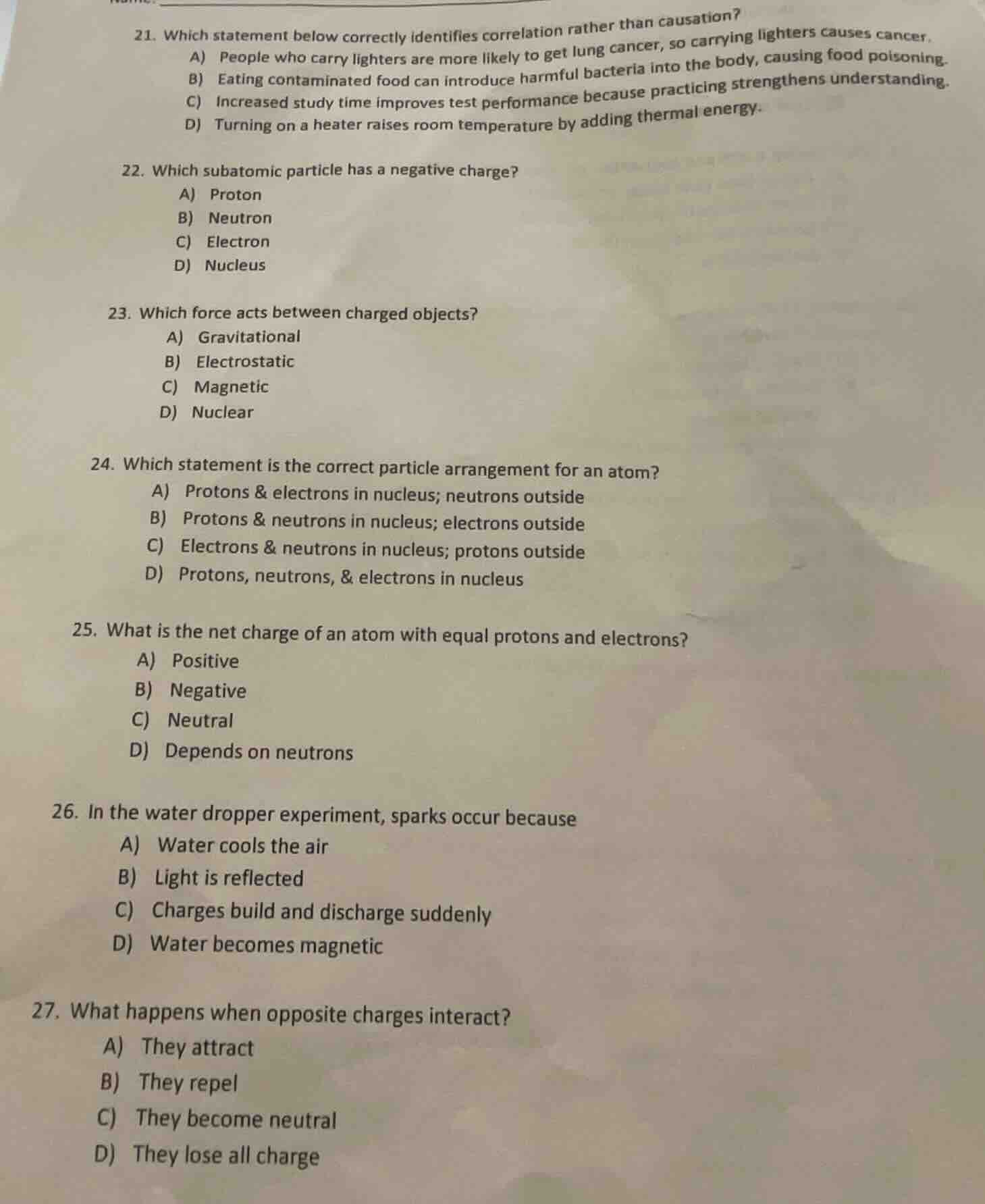 21. which statement below correctly identifies correlation rather than …