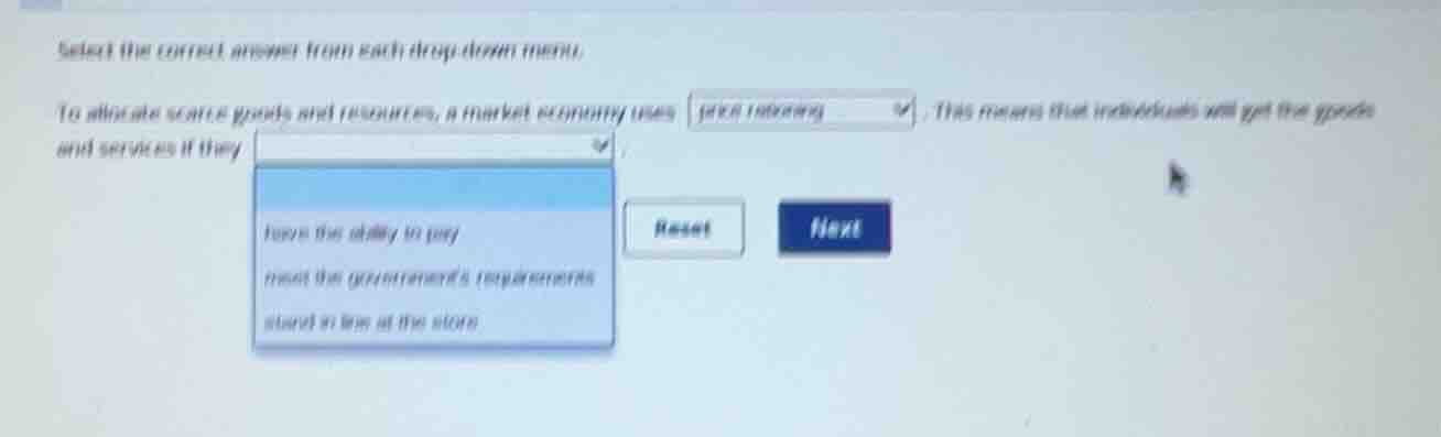 select the correct answers from each drop - down menu. to allocate scar…