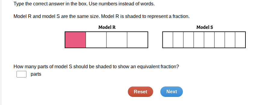 type the correct answer in the box. use numbers instead of words. model…