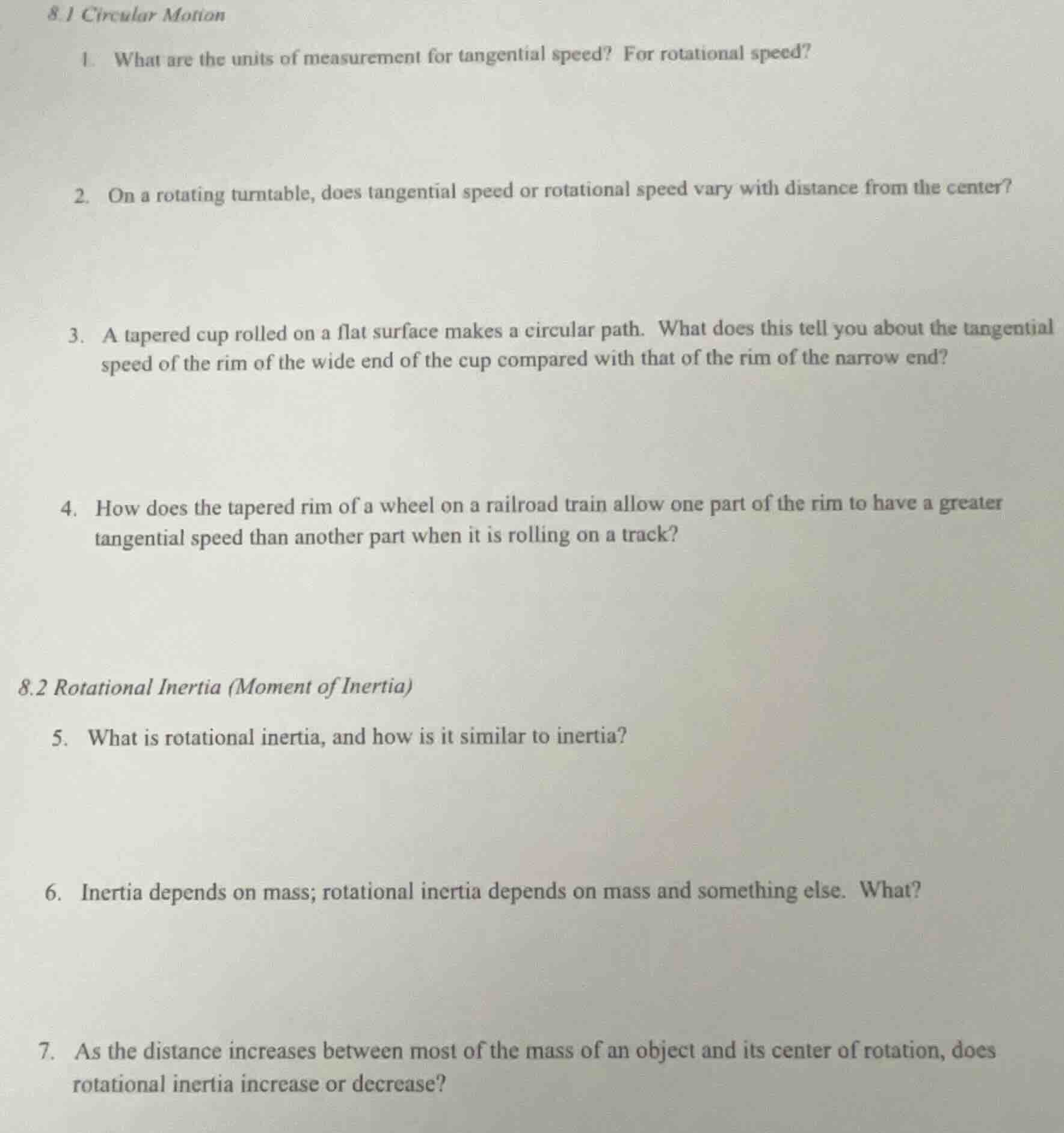8.1 circular motion 1. what are the units of measurement for tangential…