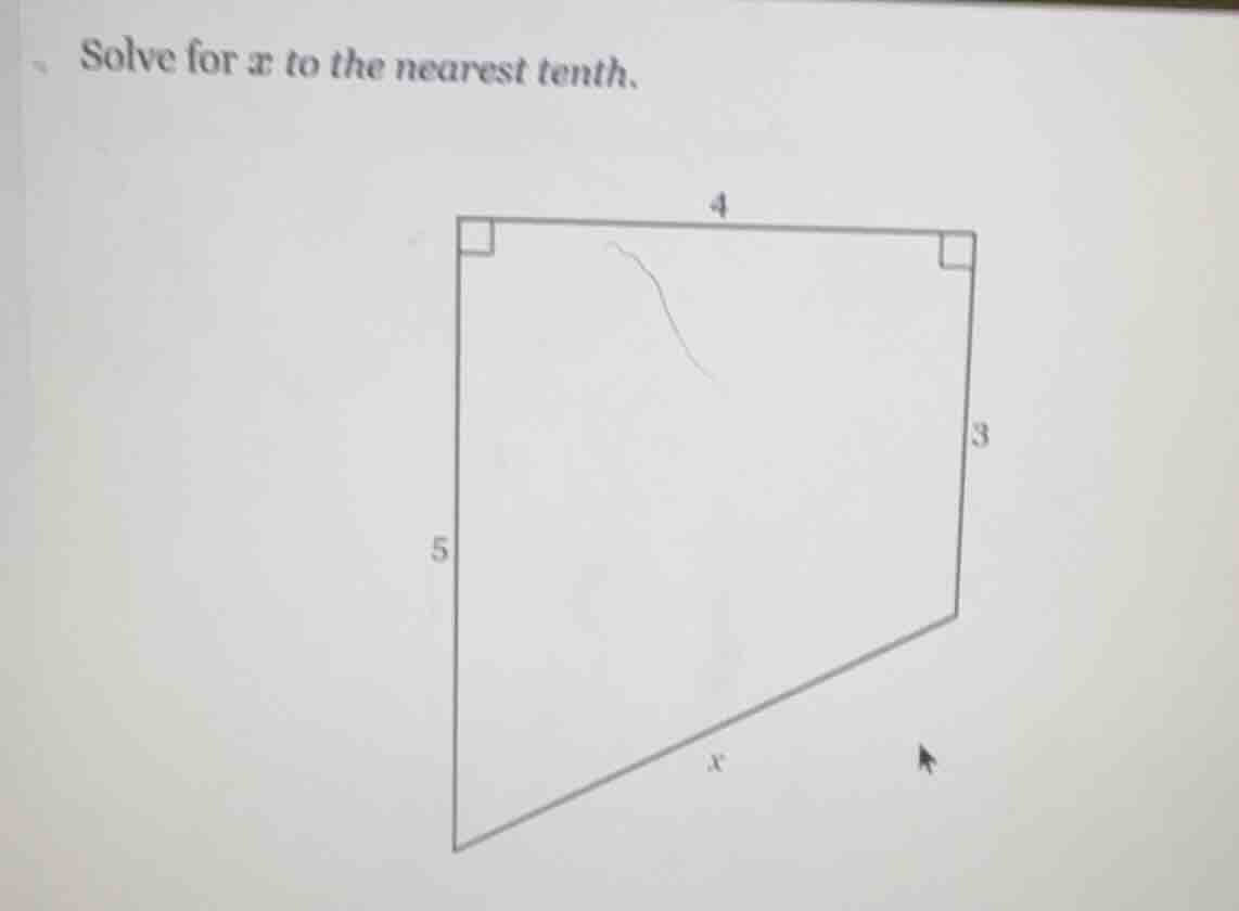 solve for x to the nearest tenth.