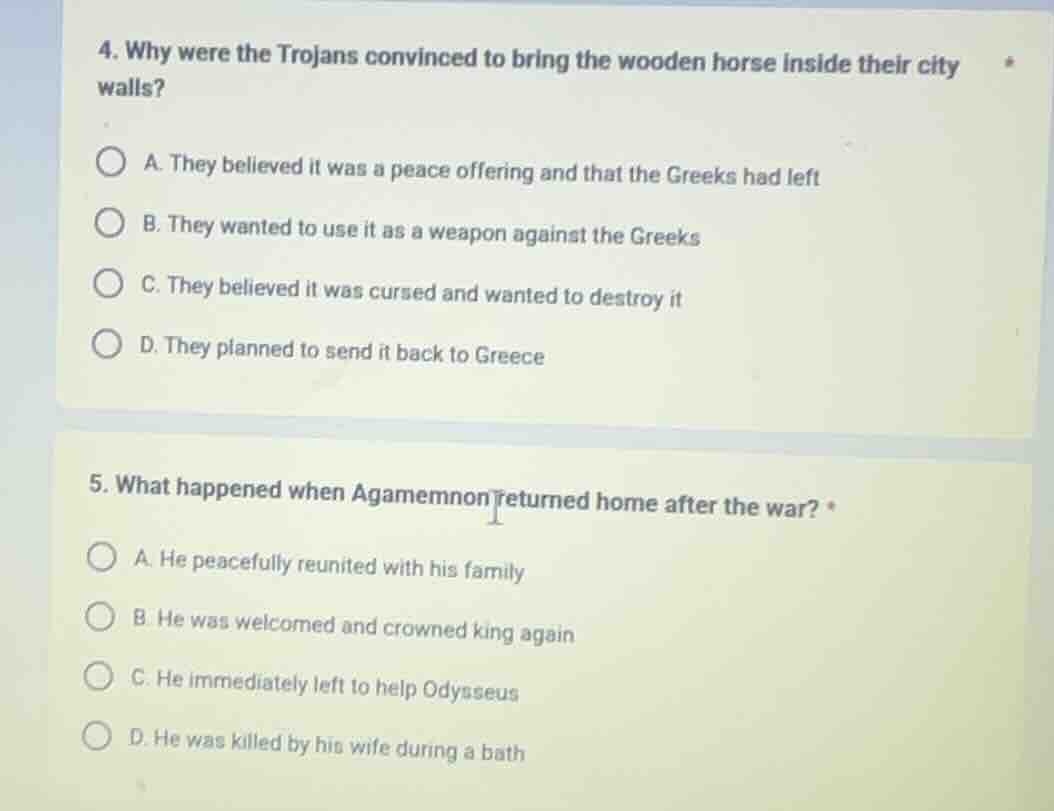 4. why were the trojans convinced to bring the wooden horse inside thei…