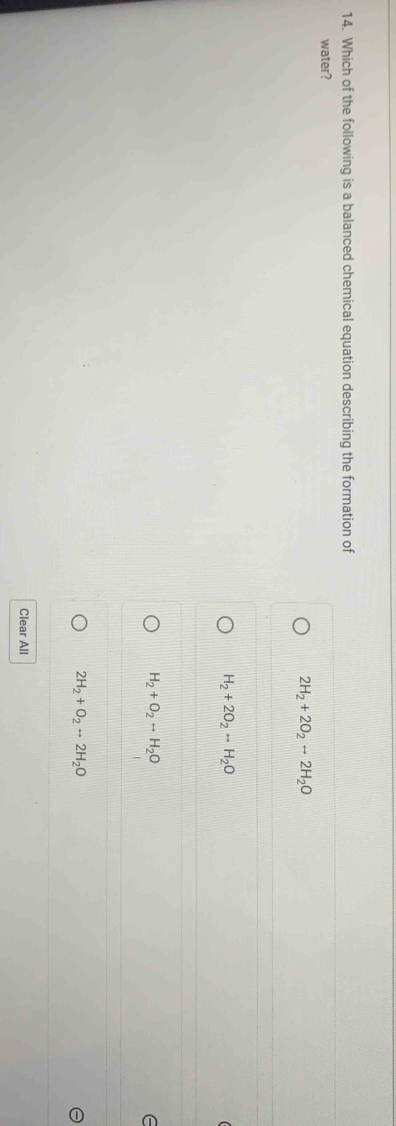 14. which of the following is a balanced chemical equation describing t…
