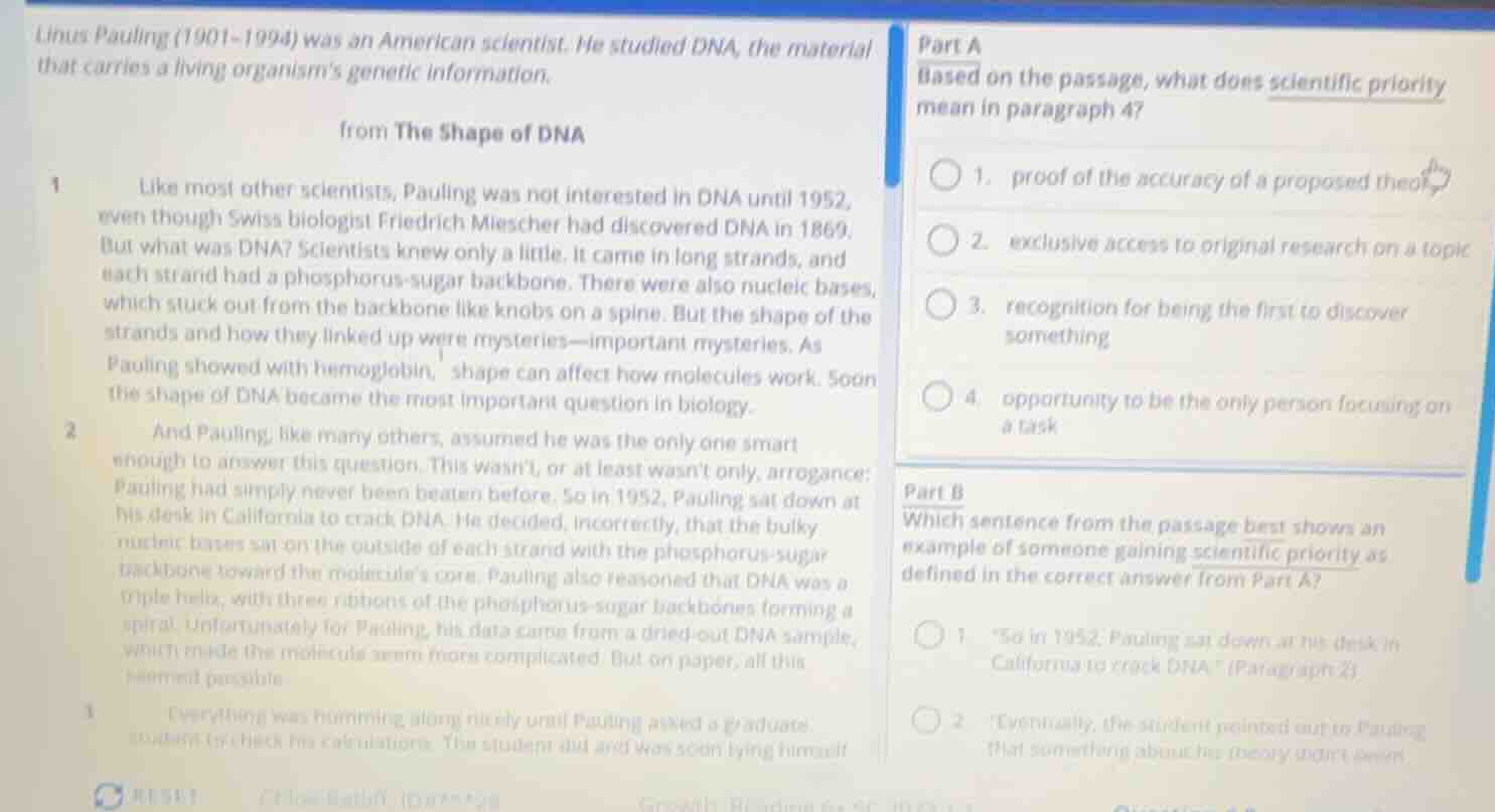 linus pauling (1901 - 1994) was an american scientist. he studied dna, …