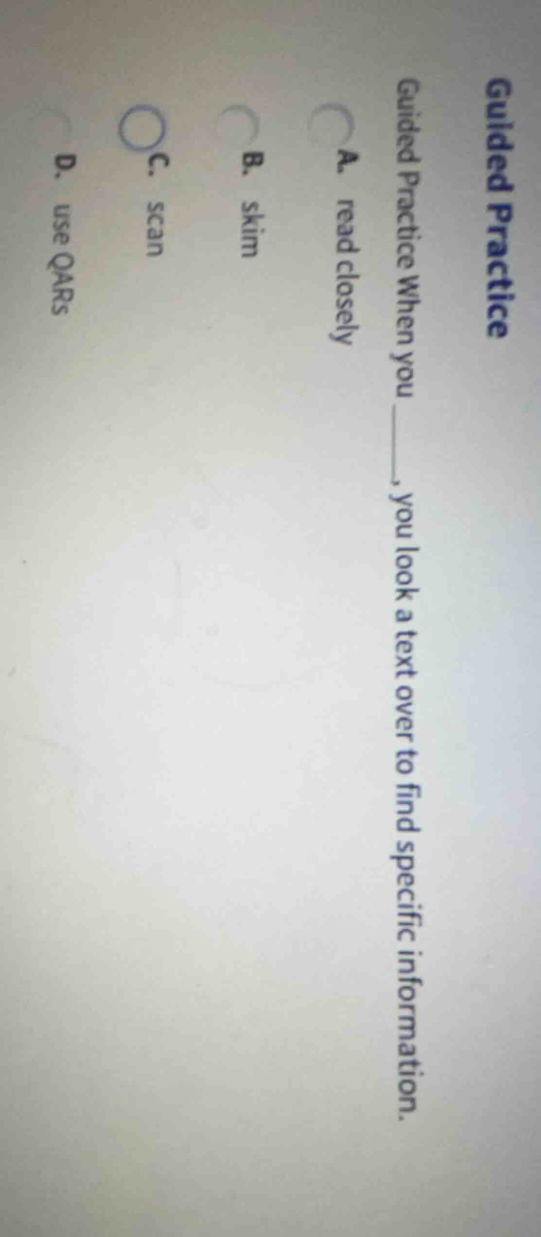 guided practice guided practice when you, you look a text over to find …