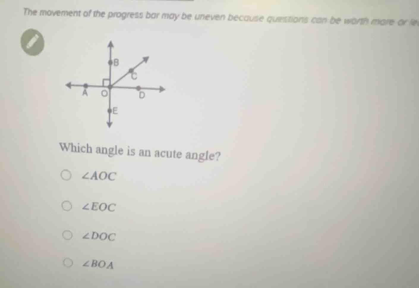 the movement of the progress bar may be uneven because questions can be…