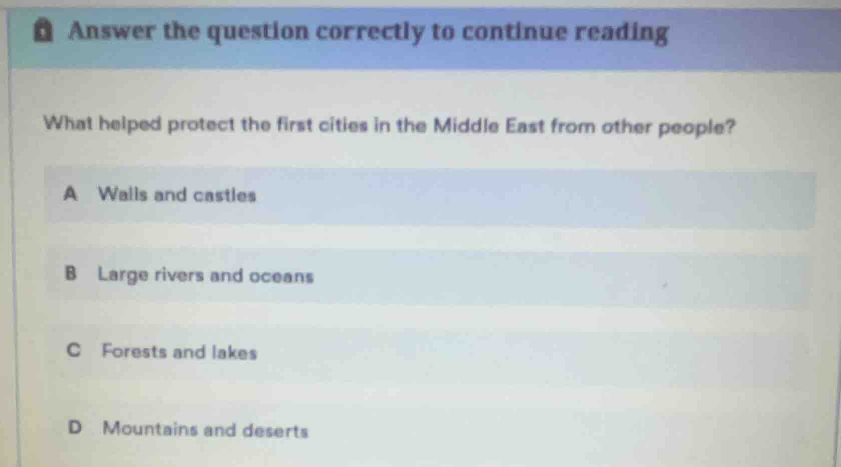 answer the question correctly to continue reading what helped protect t…