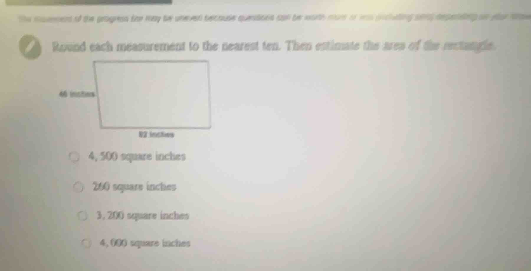 round each measurement to the nearest ten. then estimate the area of th…