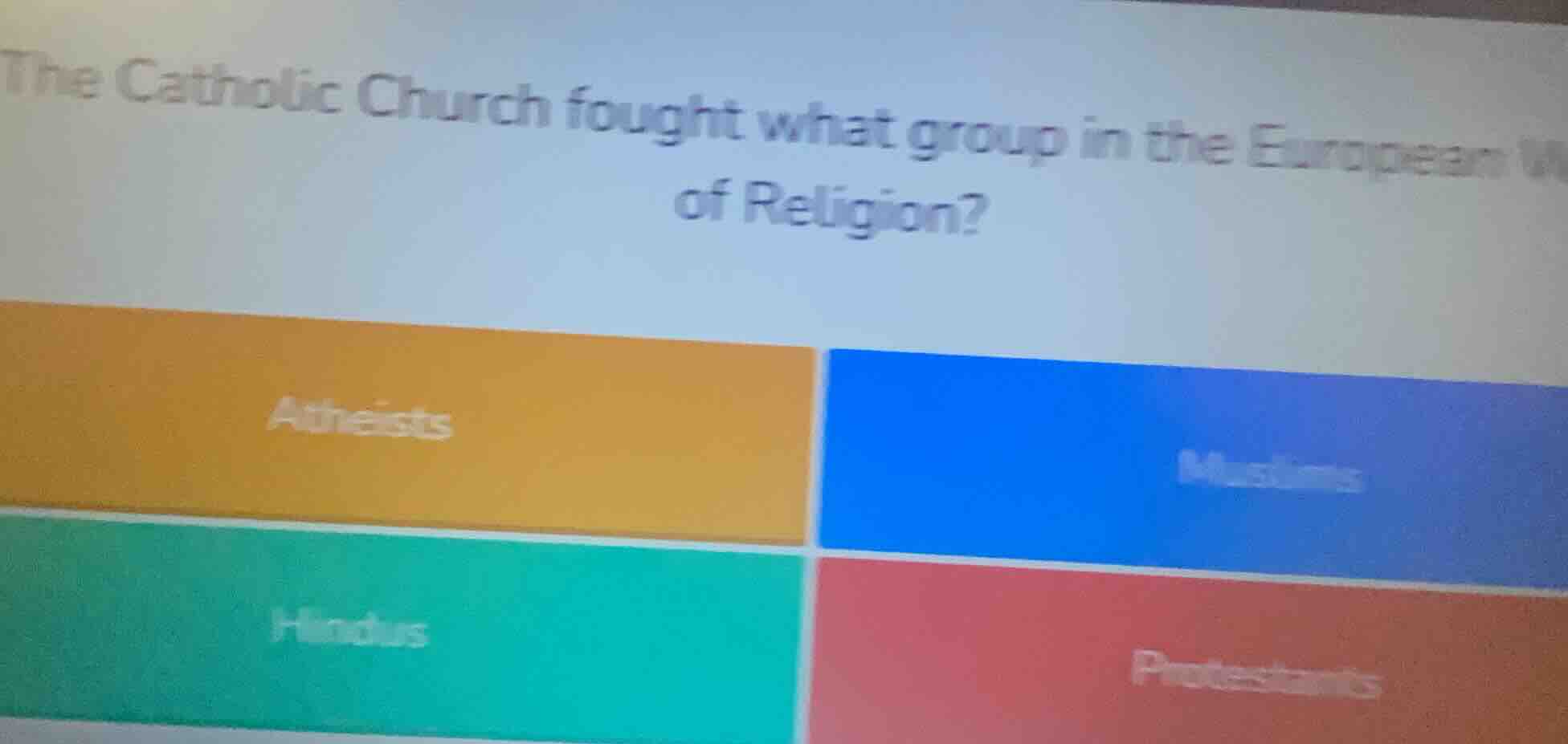 the catholic church fought what group in the european of religion? athe…