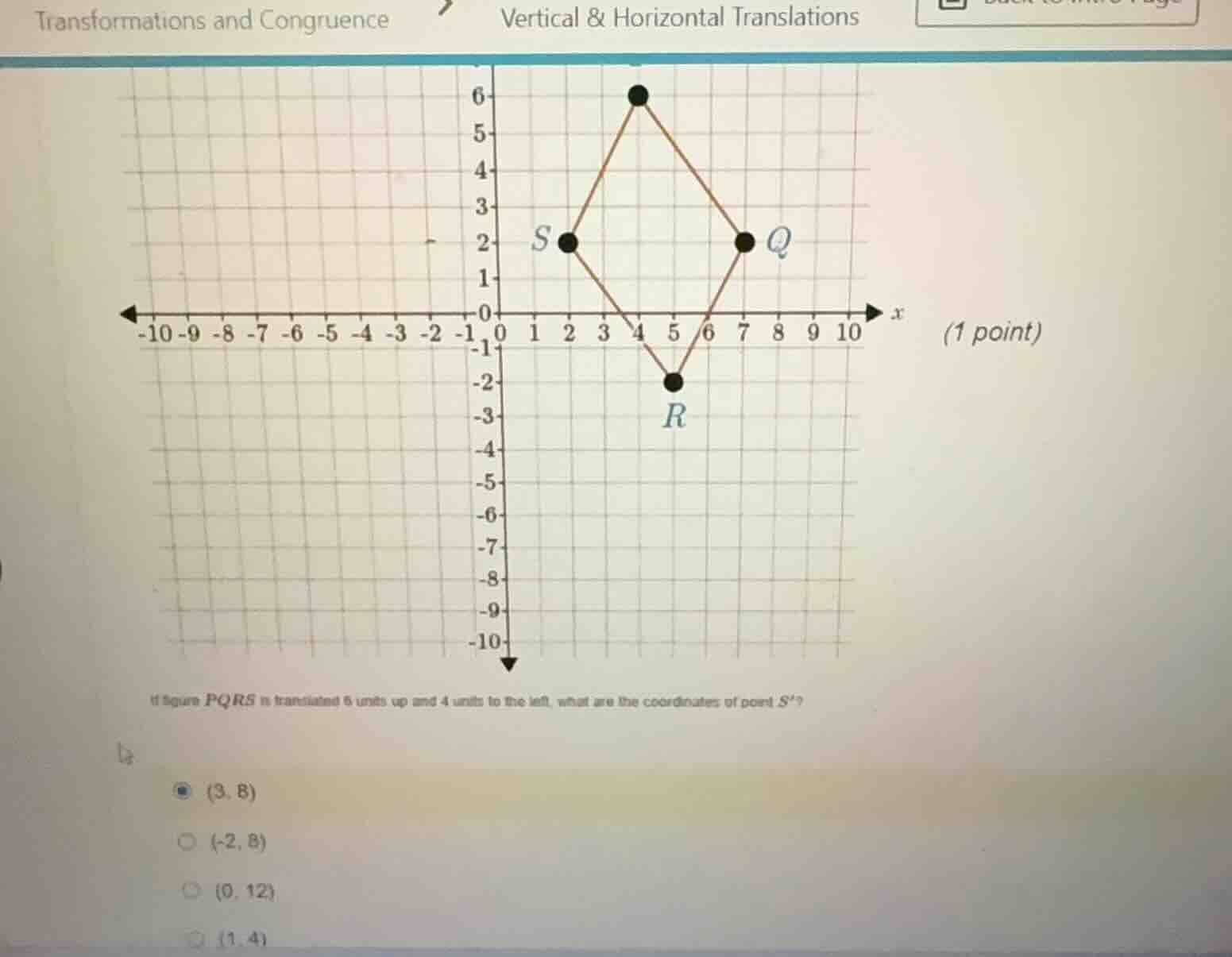 transformations and congruence vertical & horizontal translations if sq…