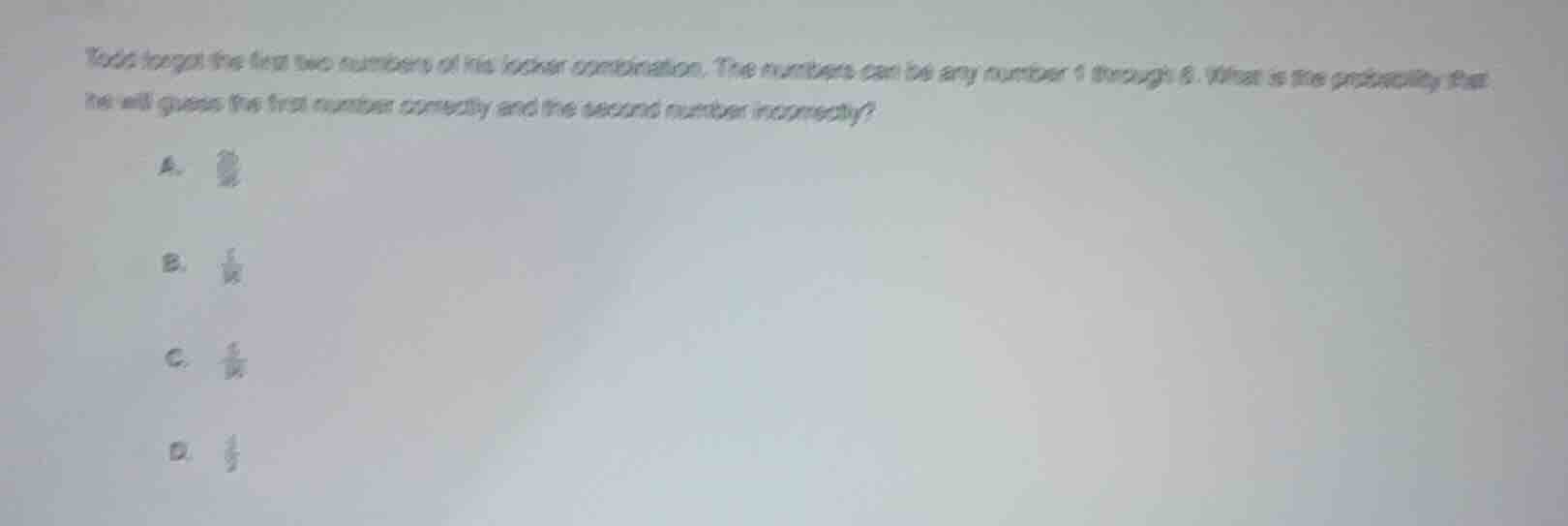 todd forgot the first two numbers of his locker combination. the number…