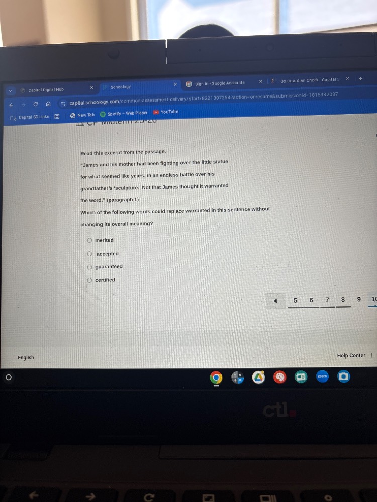 read this excerpt from the passage. \james and his mother had been figh…