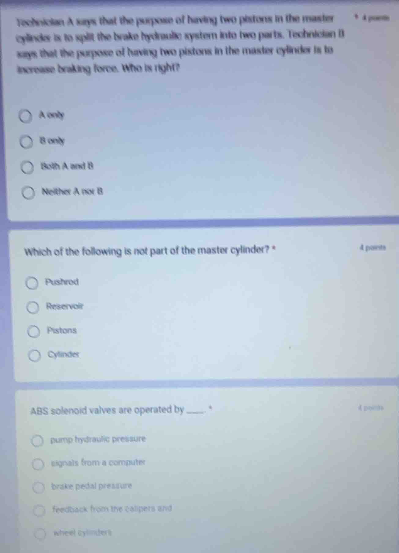 technician a says that the purpose of having two pistons in the master …