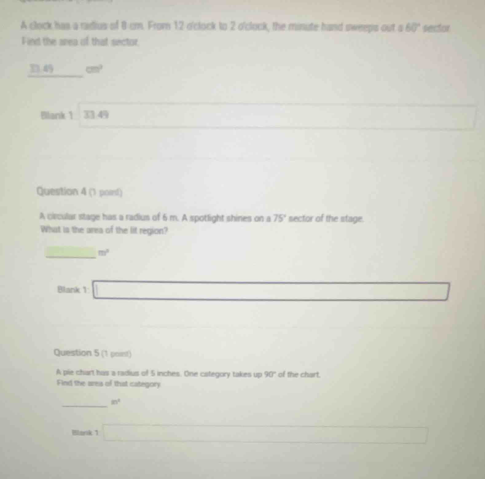 a clock has a radius of 8 cm. from 12 oclock to 2 oclock, the minute ha…