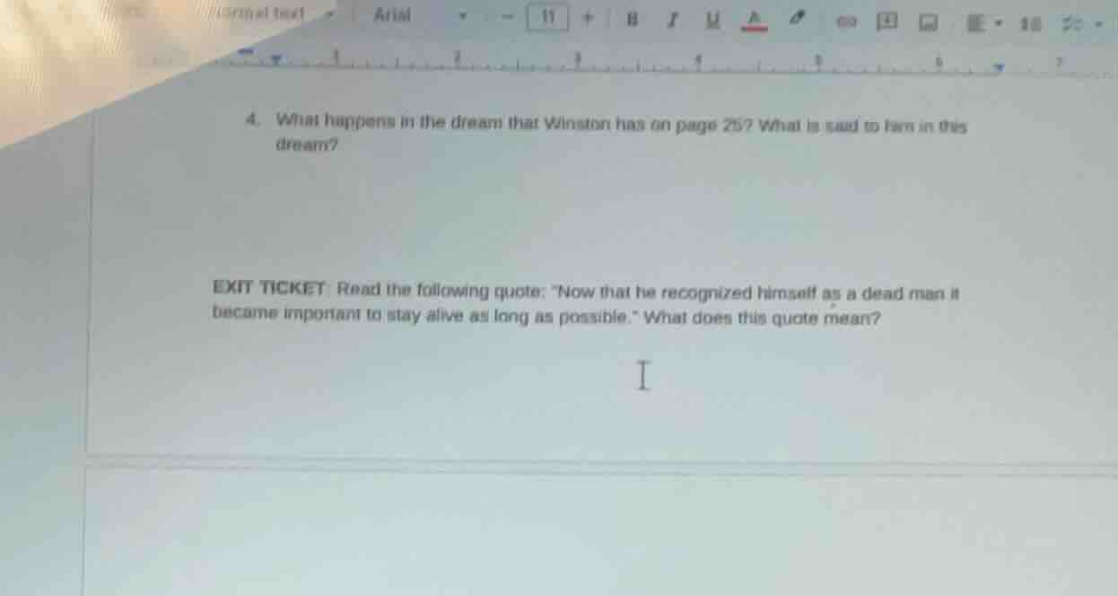 4. what happens in the dream that winston has on page 25? what is said …