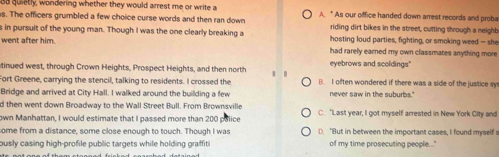 od quietly, wondering whether they would arrest me or write a s. the of…