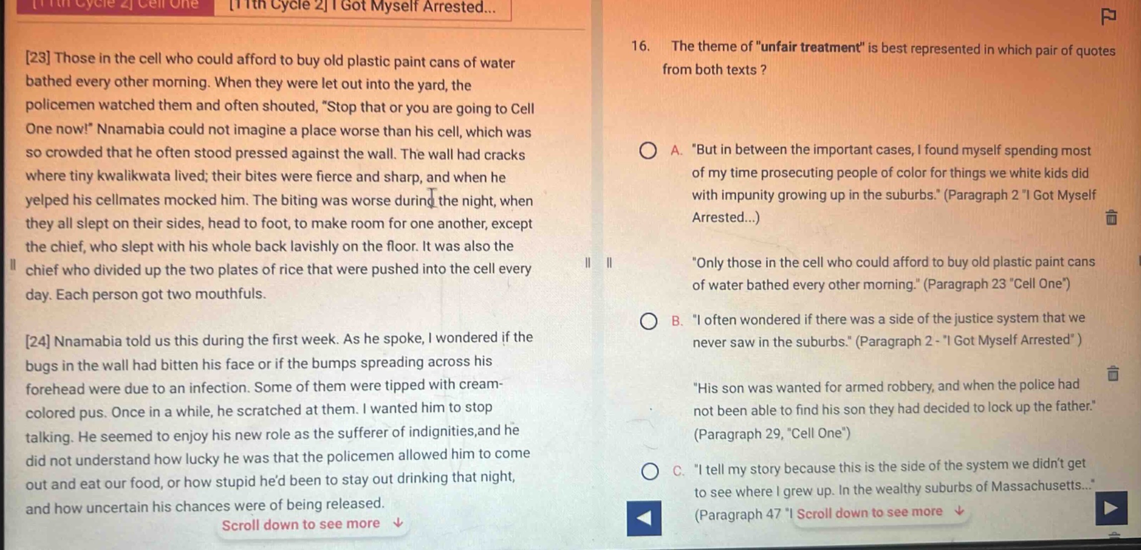 23 those in the cell who could afford to buy old plastic paint cans of …