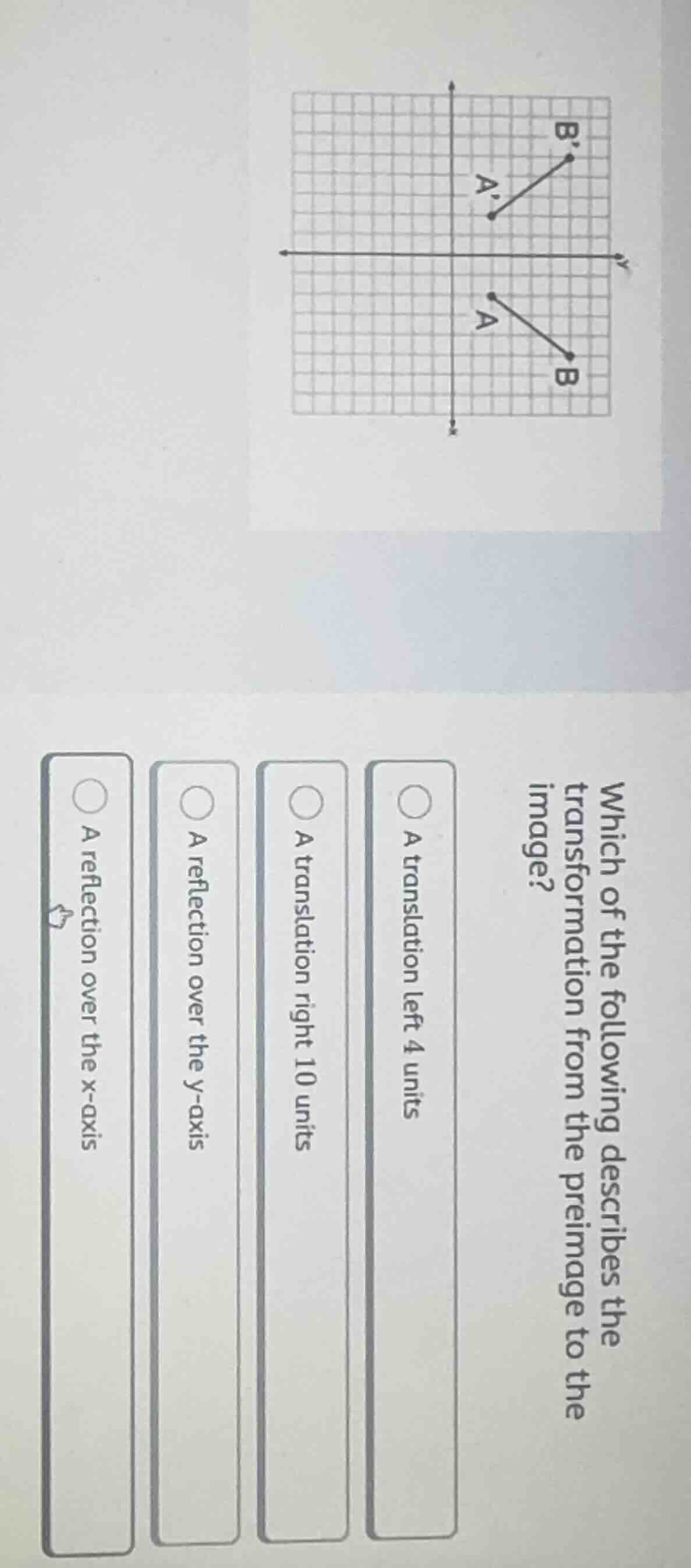 which of the following describes the transformation from the preimage t…