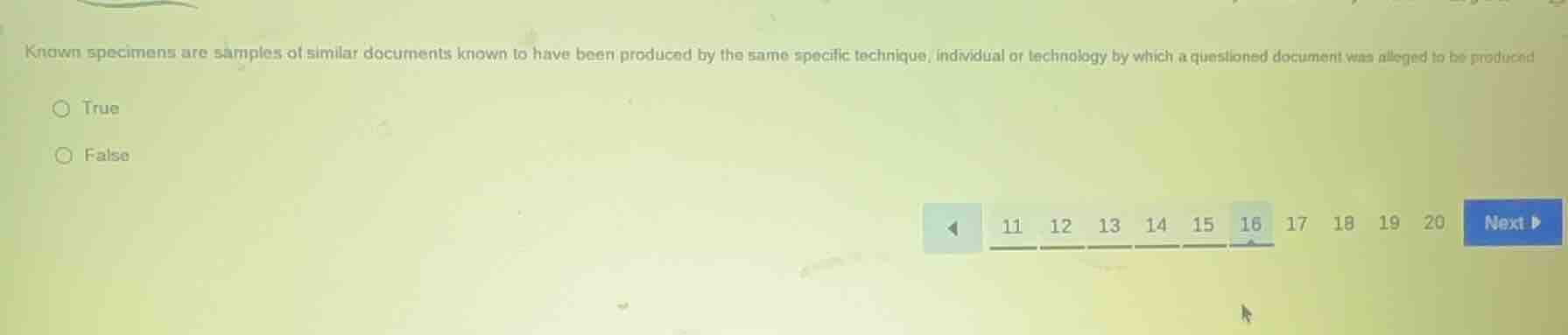 known specimens are samples of similar documents known to have been pro…