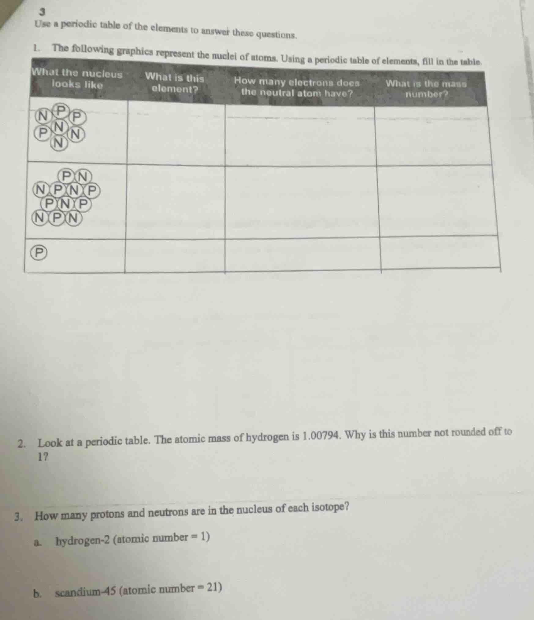3 use a periodic table of the elements to answer these questions. 1. th…