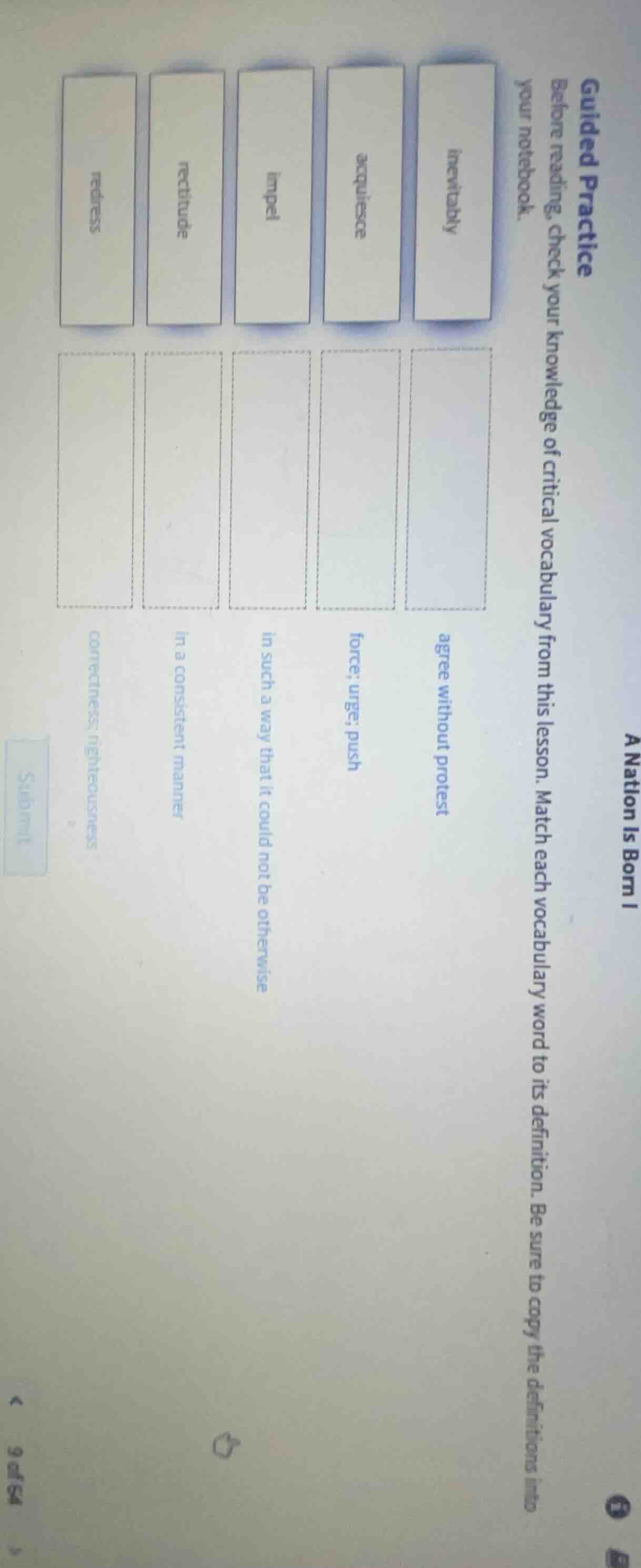 guided practice before reading, check your knowledge of critical vocabu…