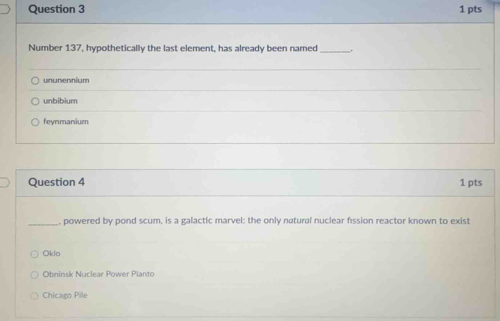 question 3 1 pts number 137, hypothetically the last element, has alrea…