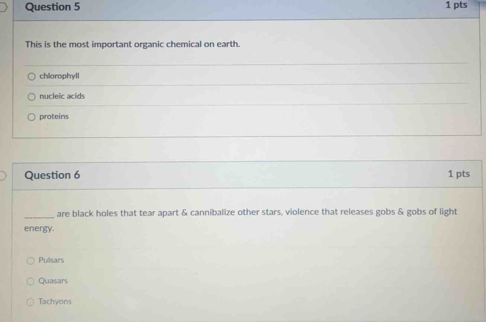 question 5 this is the most important organic chemical on earth. ○ chlo…