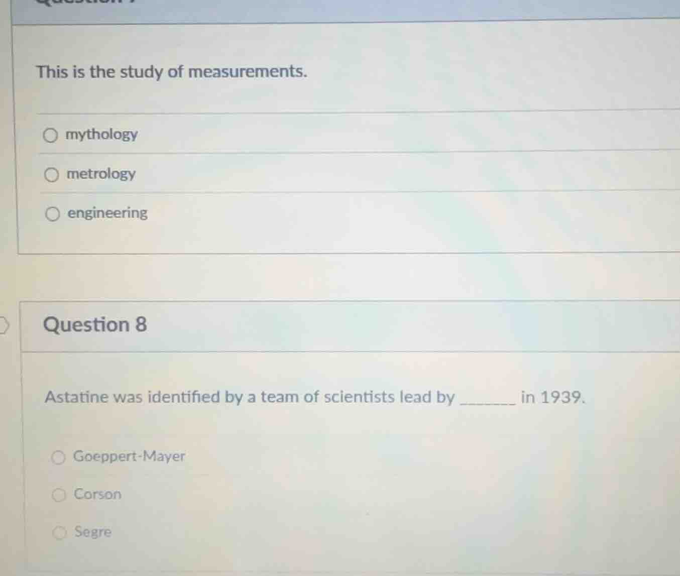 this is the study of measurements. mythology metrology engineering ques…