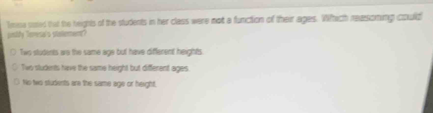 irene stated that the heights of the students in her class were not a f…