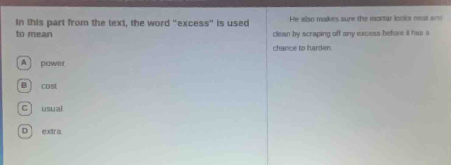 in this part from the text, the word \excess\ is used to mean a power b…