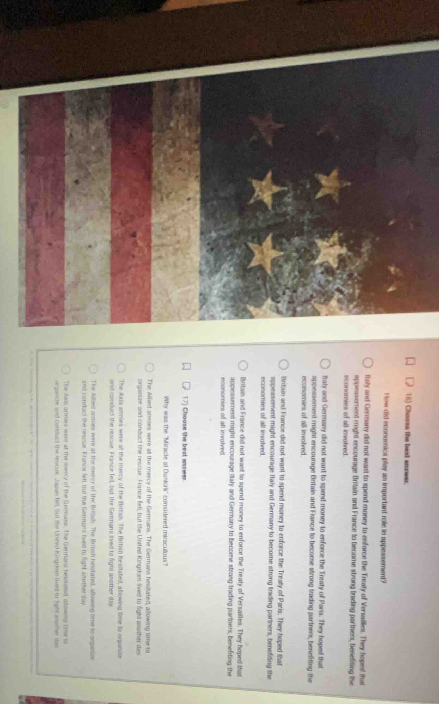 16) choose the best answer. i. how did economics play an important role…