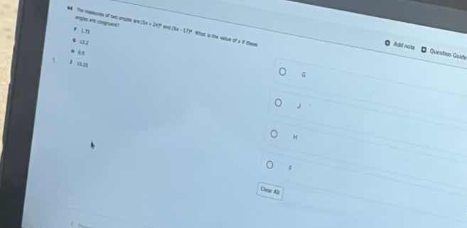 44. the measures of two remote interior angles of a triangle are (3x + …