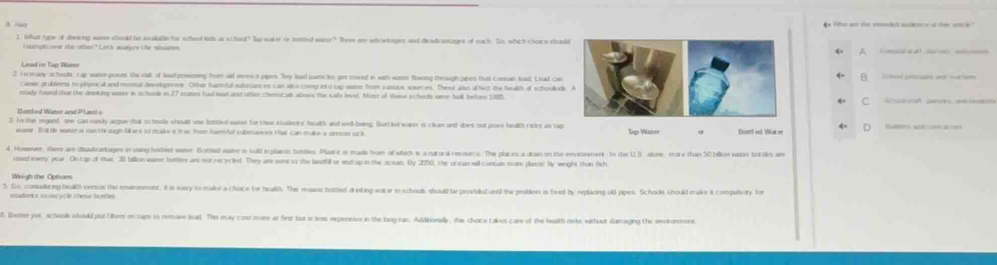 3. water 1 what type of drinking water should be available for school k…