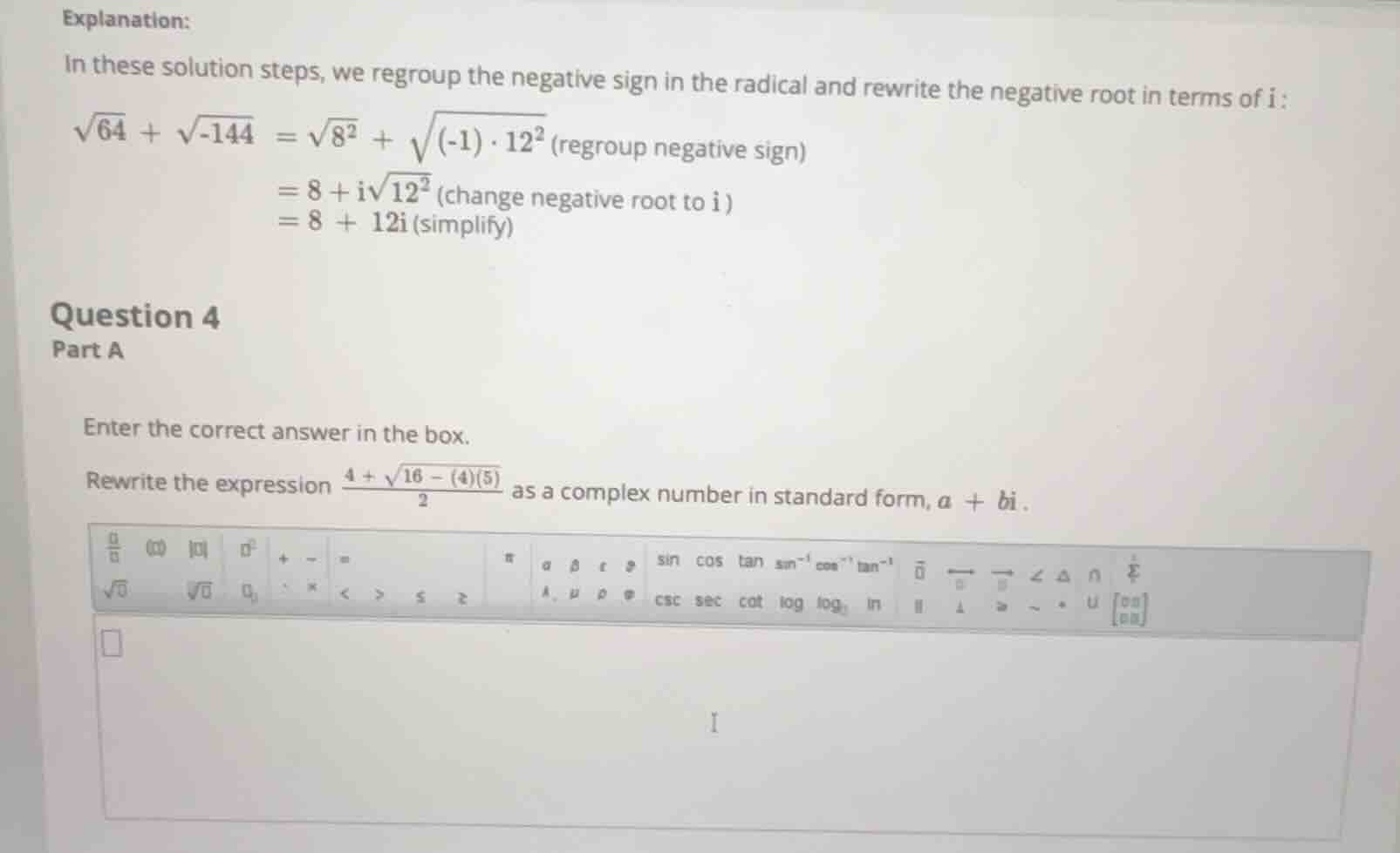 explanation: in these solution steps, we regroup the negative sign in t…