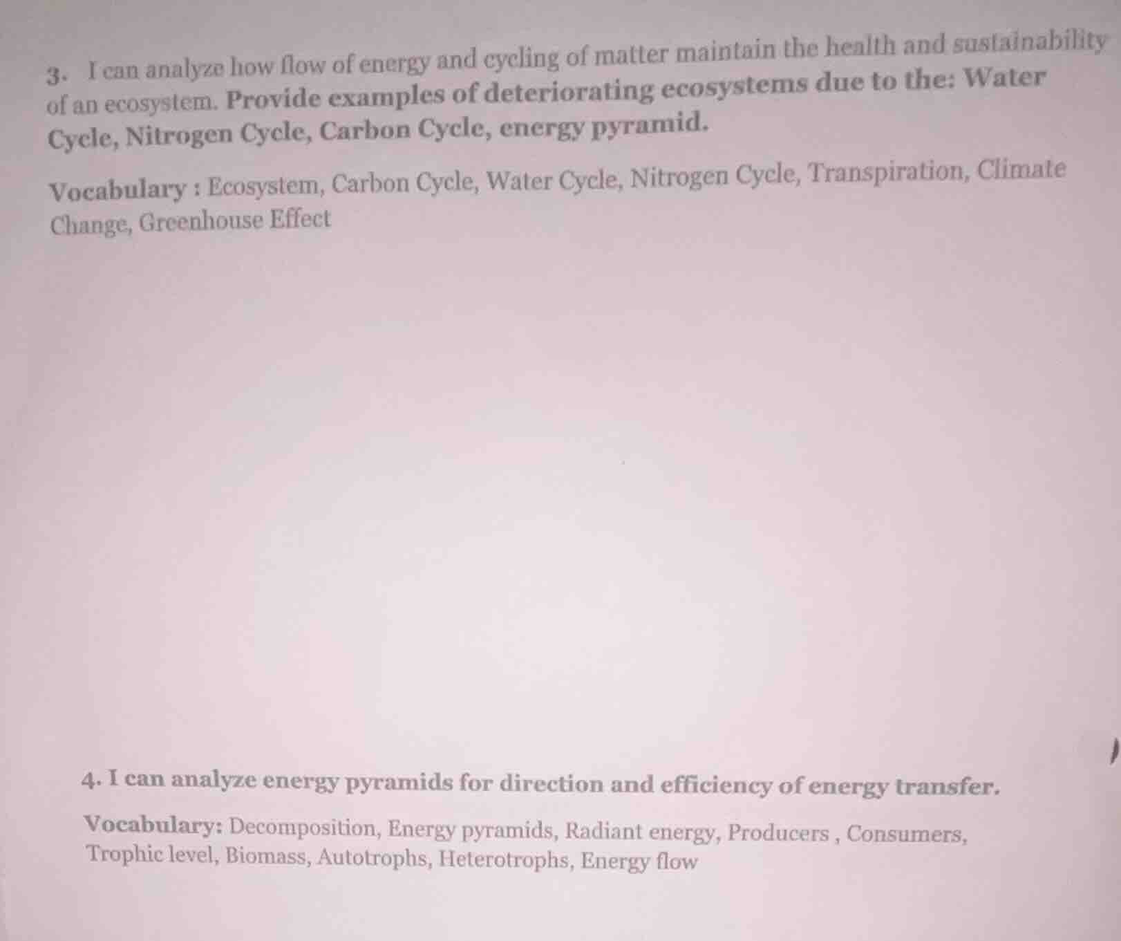 3. i can analyze how flow of energy and cycling of matter maintain the …