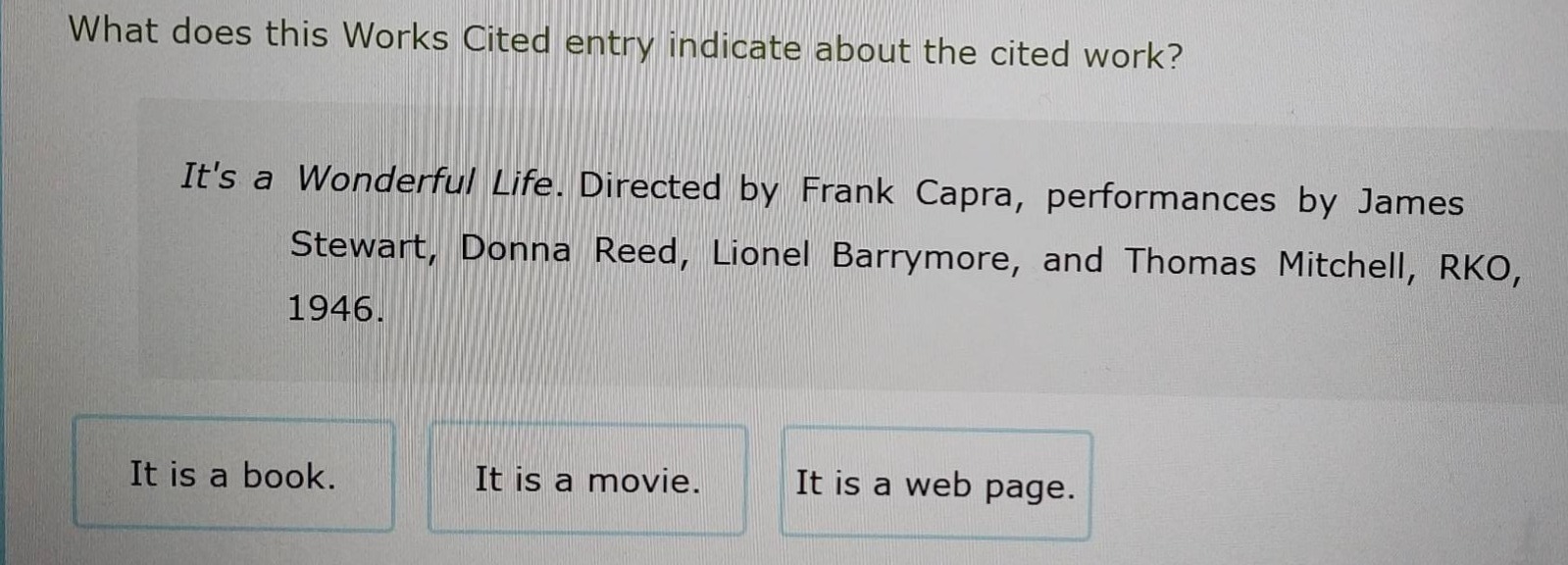 what does this works cited entry indicate about the cited work? its a w…