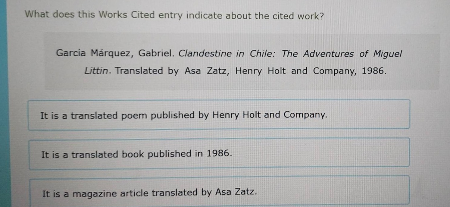what does this works cited entry indicate about the cited work? garcía …