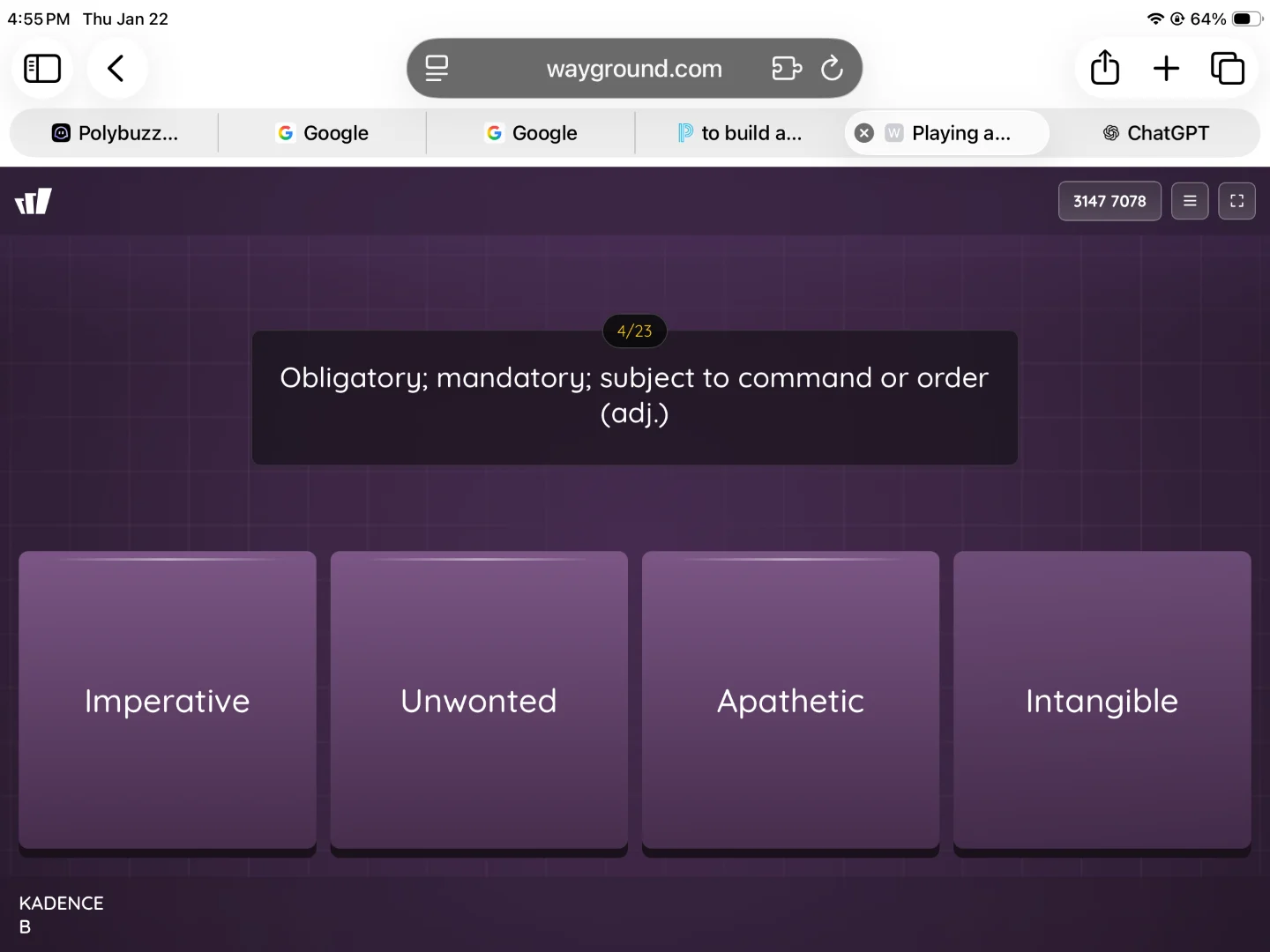 obligatory; mandatory; subject to command or order (adj.) imperative un…