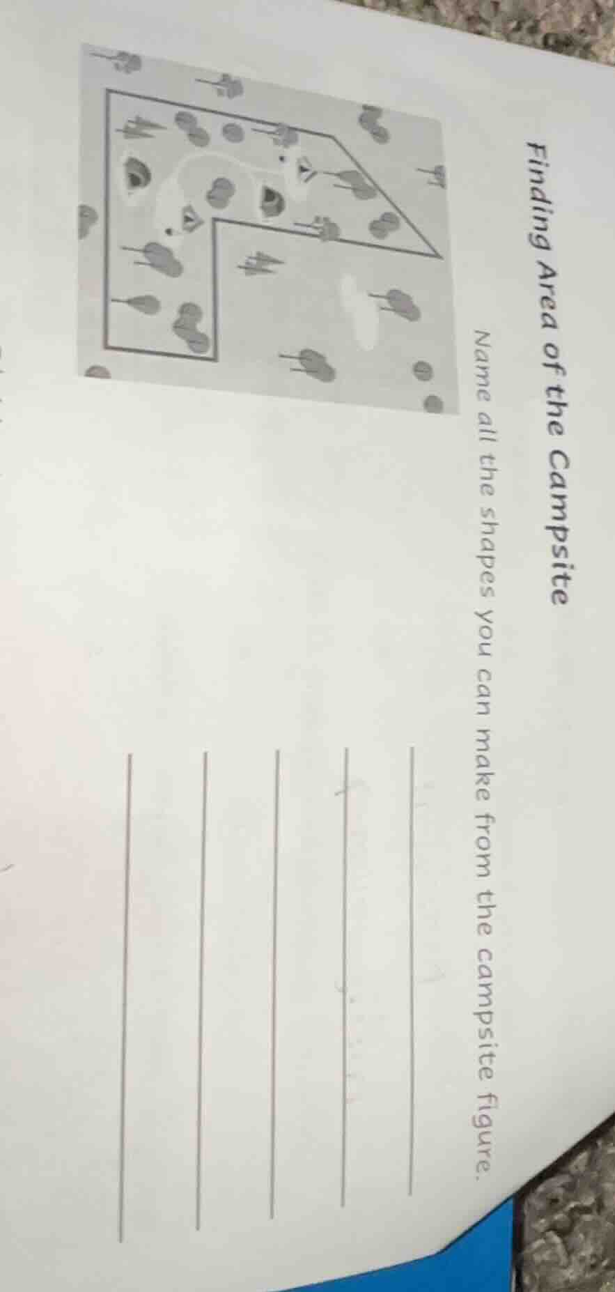 finding area of the campsite name all the shapes you can make from the …