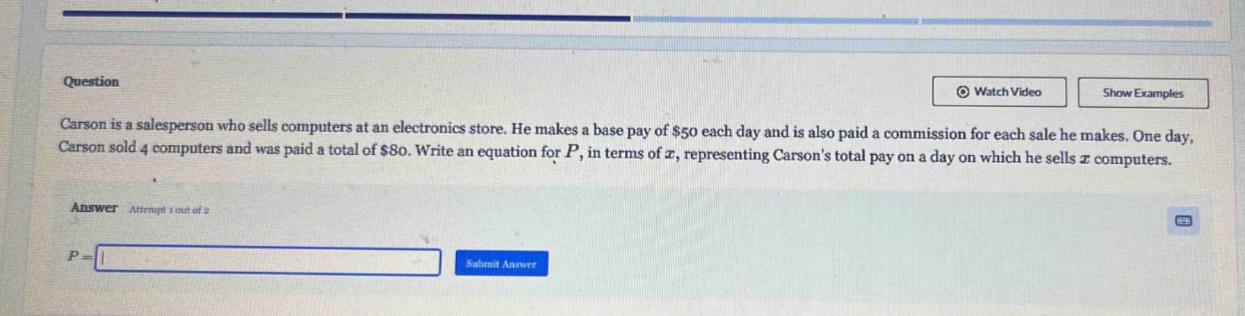 question carson is a salesperson who sells computers at an electronics …