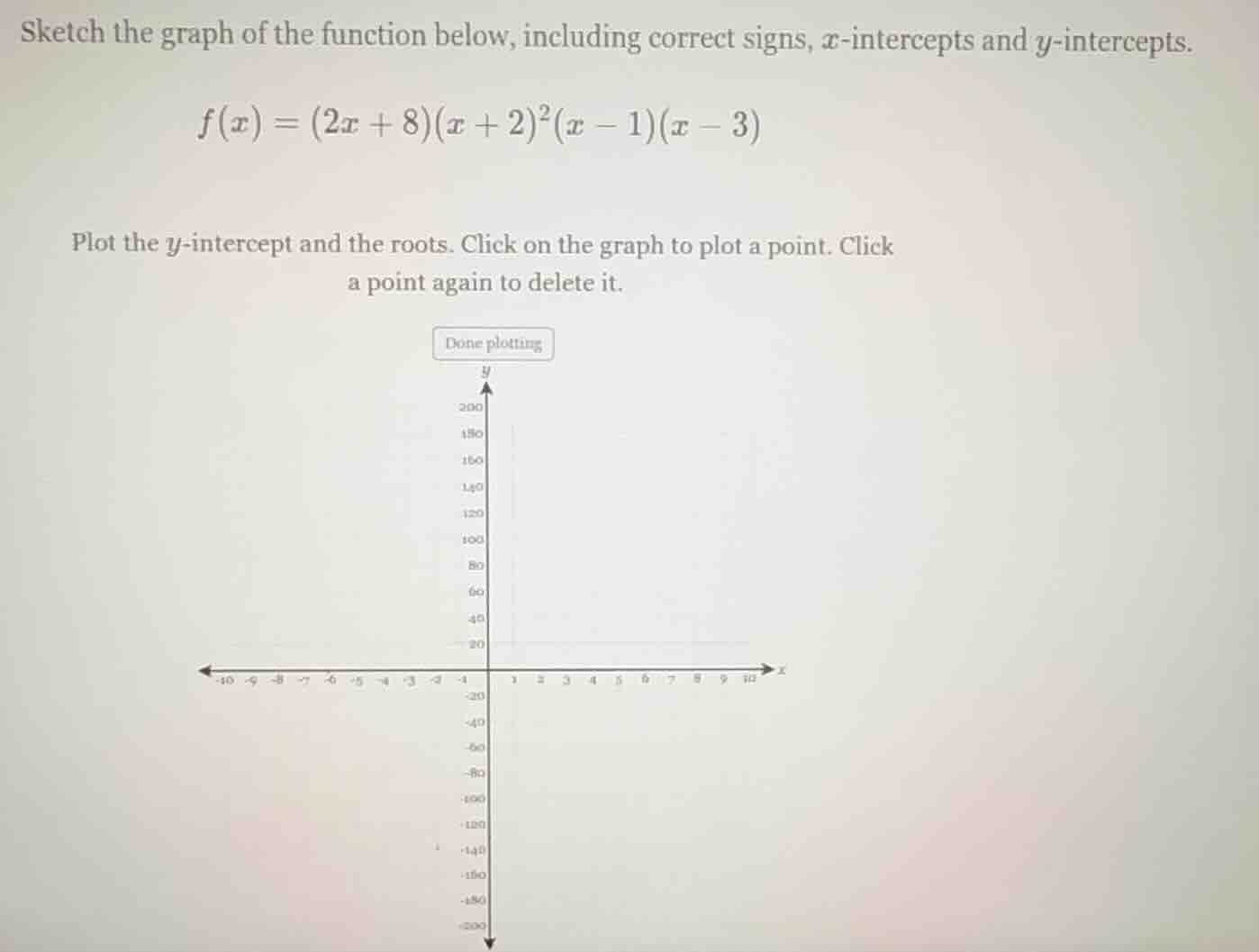 sketch the graph of the function below, including correct signs, ( x )-…