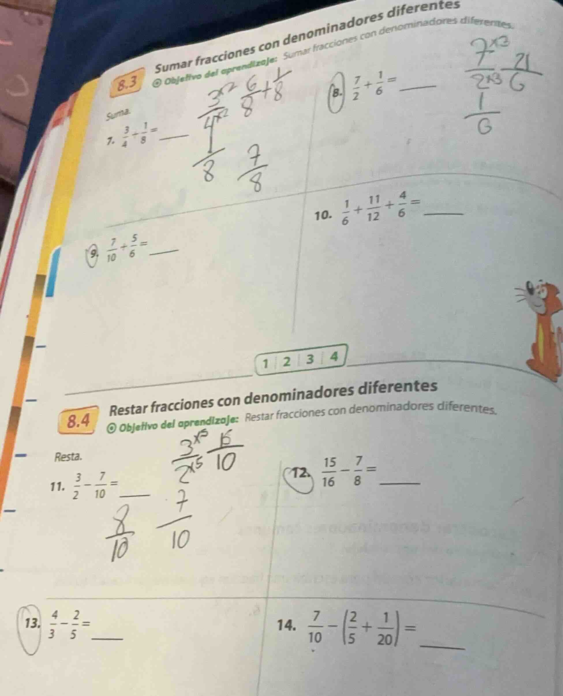 8.3 sumar fracciones con denominadores diferentes objetivo del aprendiz…